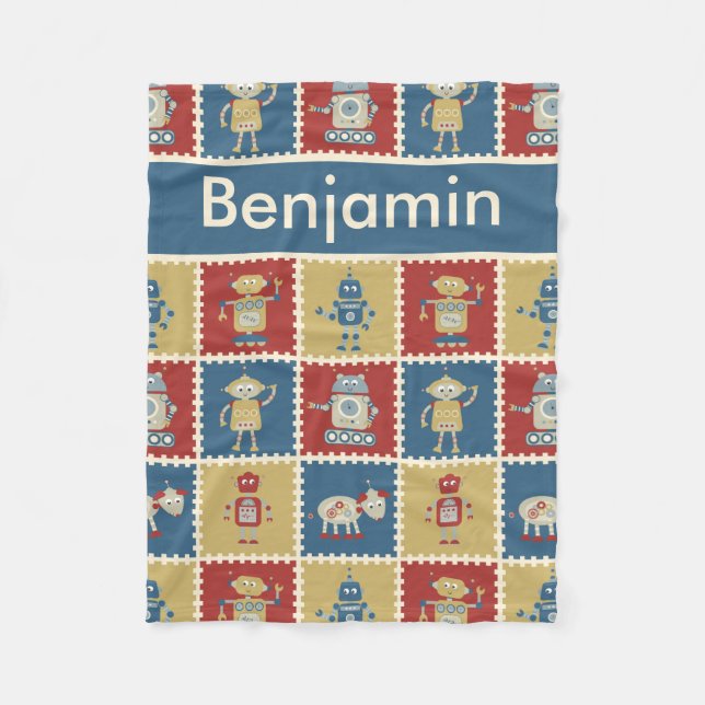 Benjamin's Personalized Robot Blanket (Front)