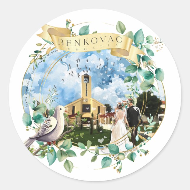 Benkovac Classic Round Sticker (Front)