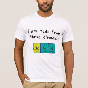 Benn periodic table name shirt