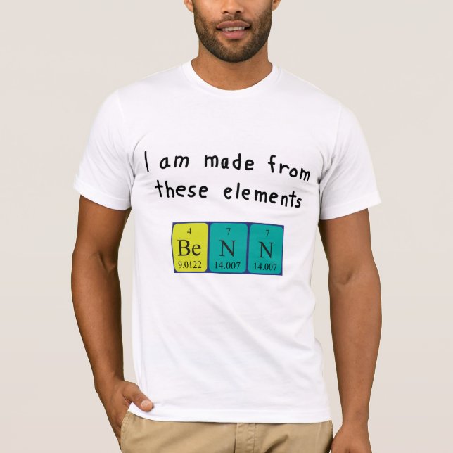 Benn periodic table name shirt (Front)