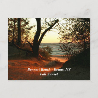 Bennett Beach - Evans, NY Postcard