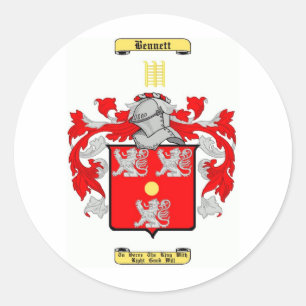 bennett (english) classic round sticker