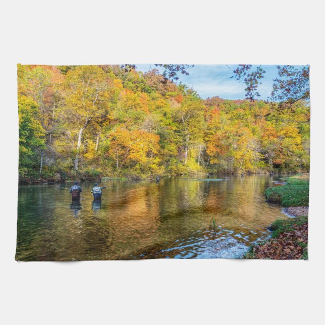 Bennett Spring Autumn Fishing Kitchen Towel (Horizontal)