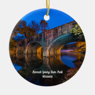 Bennett Spring Bridge Twilight Circle Ornement