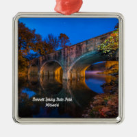 Bennett Spring Bridge Twilight Premium Ornament