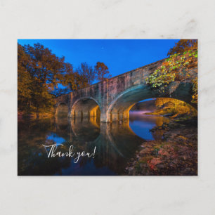 Bennett Spring Bridge Twilight Thank You Postcard