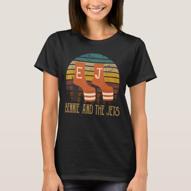 Bennie And The Jet's  Rock Musician 80s Outfits Bo T-Shirt (Front)