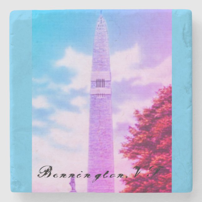 Bennington Monument, Old Bennington, Vermont Stone Coaster (Front)