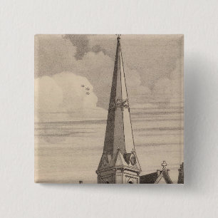 Bennington Vermont 2 Inch Square Button