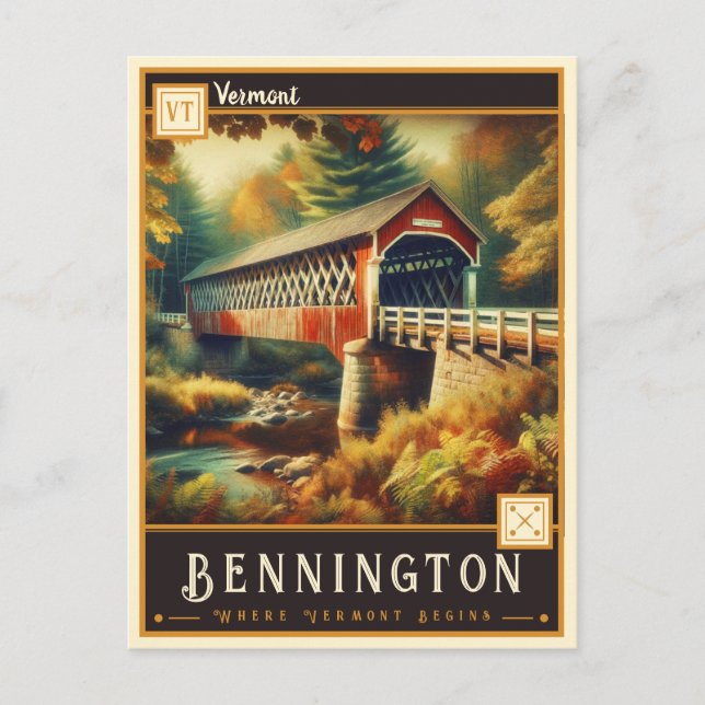Bennington, Vermont | Carte postale Vintage (Devant)