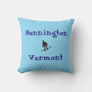 Bennington, VT (Skiing Village, Green Mountains) Throw Pillow
