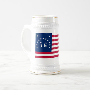 Bennington's Banner: The 76 American Battle Flag Beer Stein