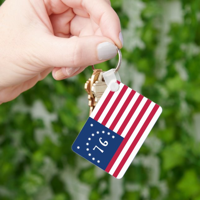 Bennington's Banner: The 76 American Battle Flag Keychain (Hand)