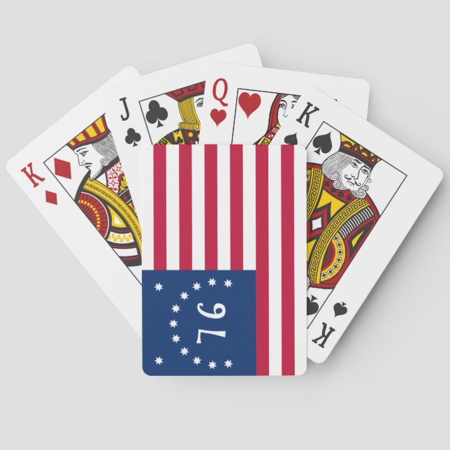 Bennington's Banner: The 76 American Battle Flag Playing Cards (Back)
