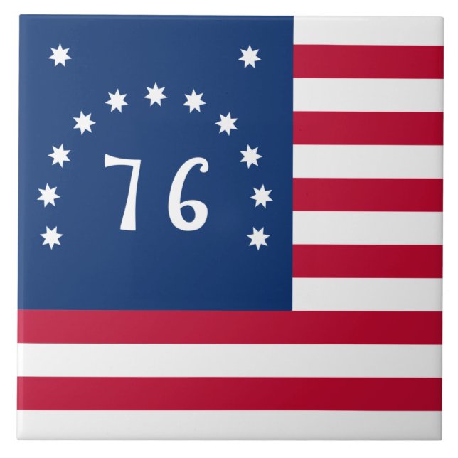 Bennington's Banner: The 76 American Battle Flag Tile (Front)