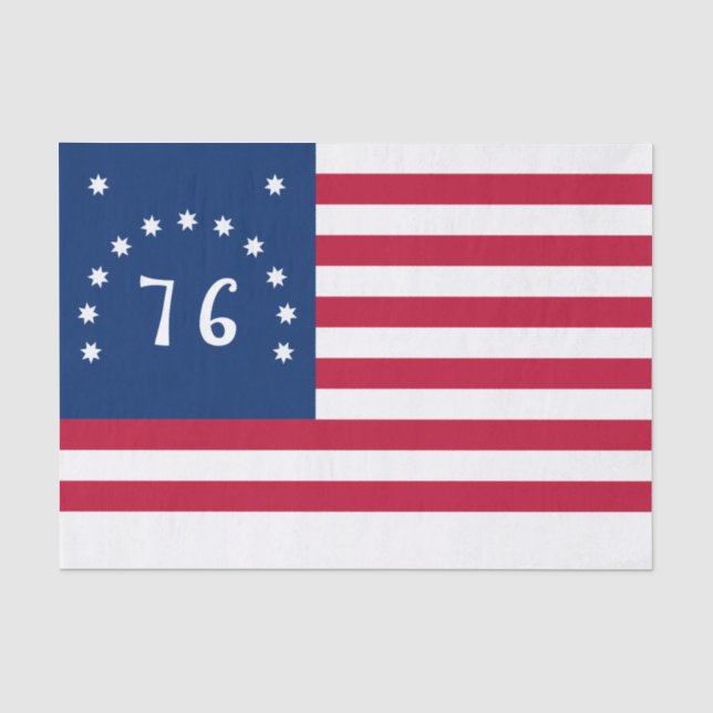 Bennington's Banner: The 76 American Battle Flag Tissue Paper (Front)