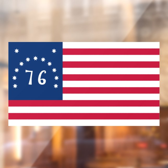 Bennington's Banner: The 76 American Battle Flag Window Cling (Sheet 2)