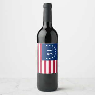 Bennington's Banner: The 76 American Battle Flag Wine Label