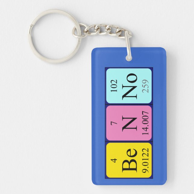 Benno periodic table name keyring (Front)