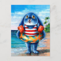 Benny Blue - Beach Postcard