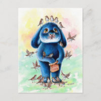 Benny Blue - Carte postale de graines pour oiseaux