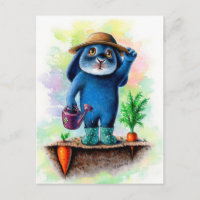 Benny Blue - Carte postale de jardinage