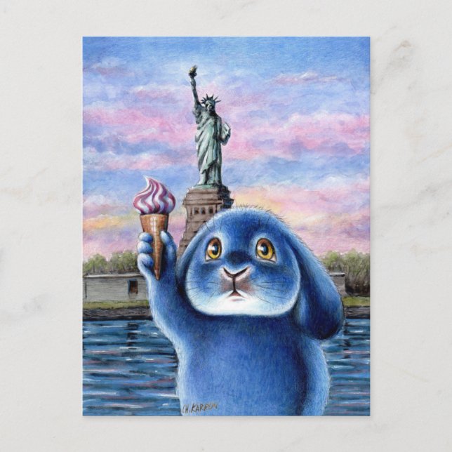 Benny Blue - Carte postale de la Statue de la Libe (Devant)