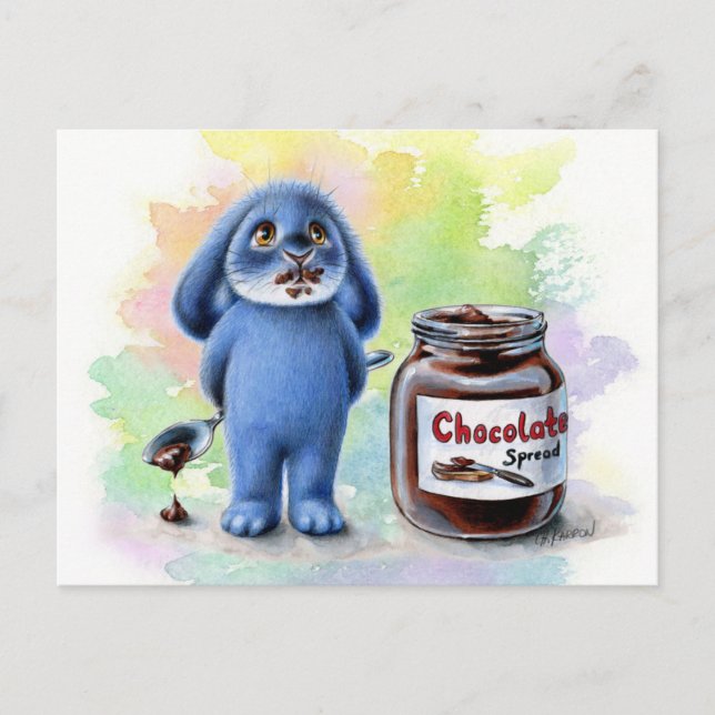 Benny Blue - Chocolate Postcard (Front)