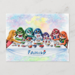 Benny Blue - Family Dinner Postcard