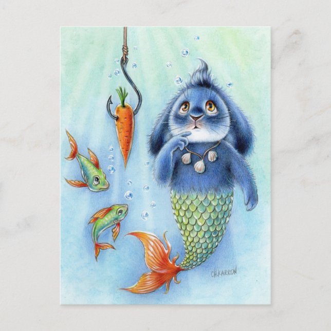 Benny Blue - Merbunny Postcard (Front)