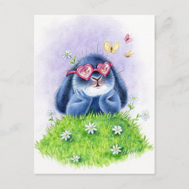 Benny Blue - Pink Glasses Postcard (Front)