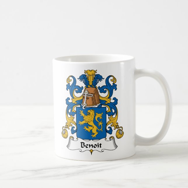 Benoit Family Crest Coffee Mug (Right)