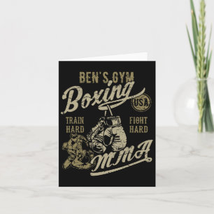 Ben's Gym Boxing Mma Retro Design For The Name Ben Card