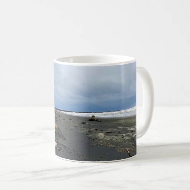 Benson Beach, Cape Disappointment, Washington Coffee Mug (Front Right)