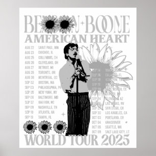 Benson Boone fireworks & rollerblades Tou Poster