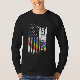 Bensonhurst United States Distressed Rainbow w US T-Shirt