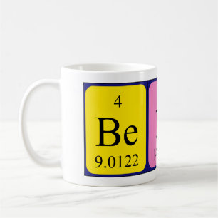 Bent periodic table name mug