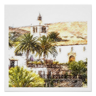 Bentancuria, Fuerteventura, Canary Islands Poster