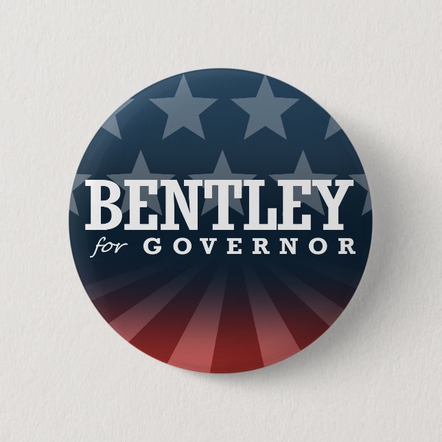 BENTLEY FOR GOVERNOR 2014 2 INCH ROUND BUTTON (Front)