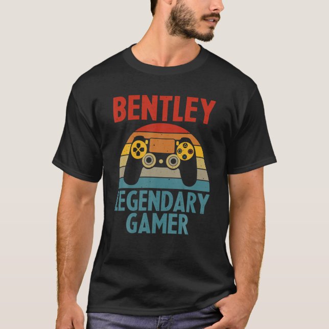 BENTLEY Gift Name Personalized Funny Gaming Geek B T-Shirt (Front)