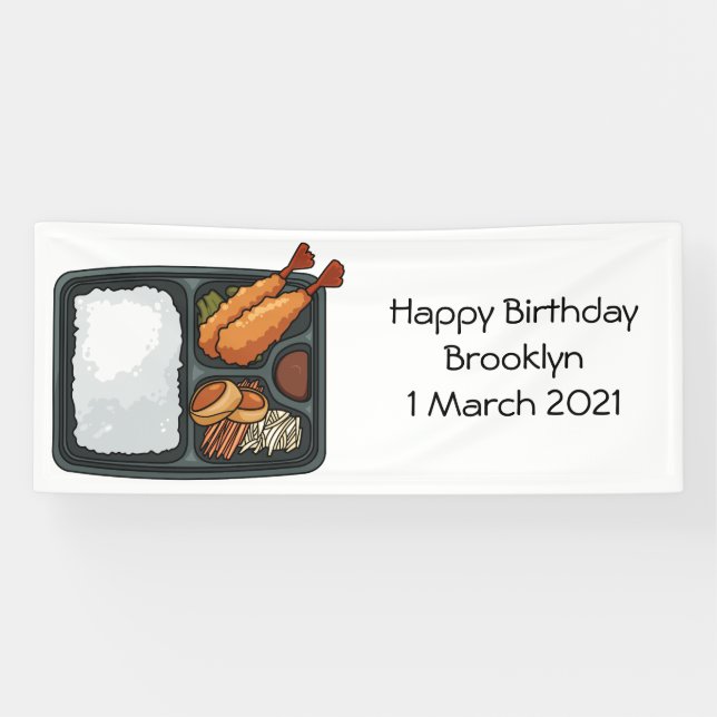 Bento cartoon illustration banner (Horizontal)