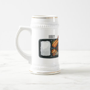 Bento cartoon illustration beer stein