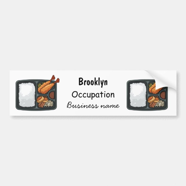 Bento cartoon illustration bumper sticker (Front)