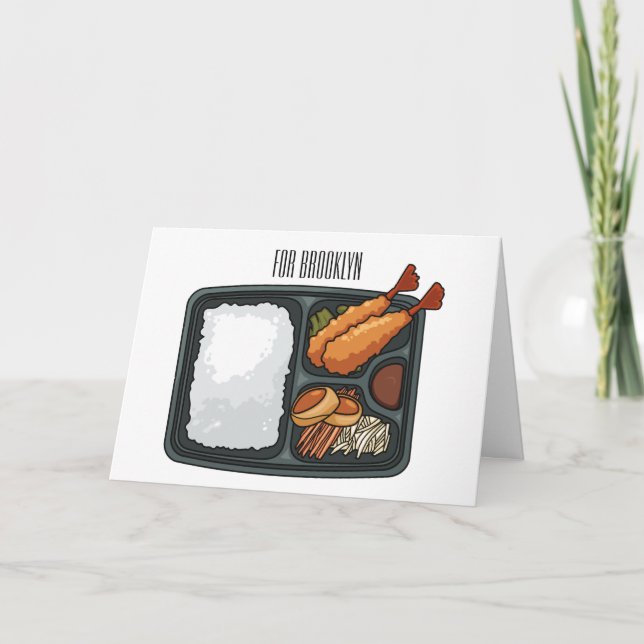 Bento cartoon illustration   card (Front)