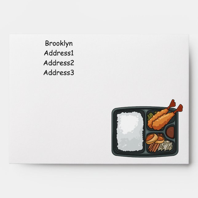 Bento cartoon illustration envelope (Front)