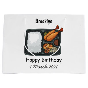 Bento cartoon illustration large gift bag