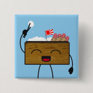 Bento-kun 2 Inch Square Button