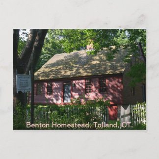 Benton Homestead, Tolland, CT. Postcard