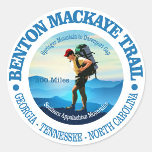 Benton MacKaye Trail (Hiker C) Classic Round Sticker
