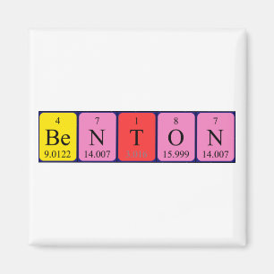 Benton periodic table name magnet